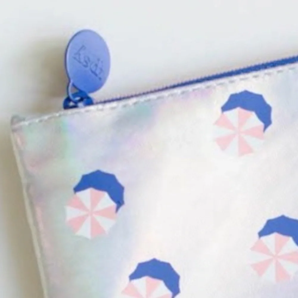 IPSY Silver Theme Hot Summer Nights Cosmetic Glam Clutch Bag
